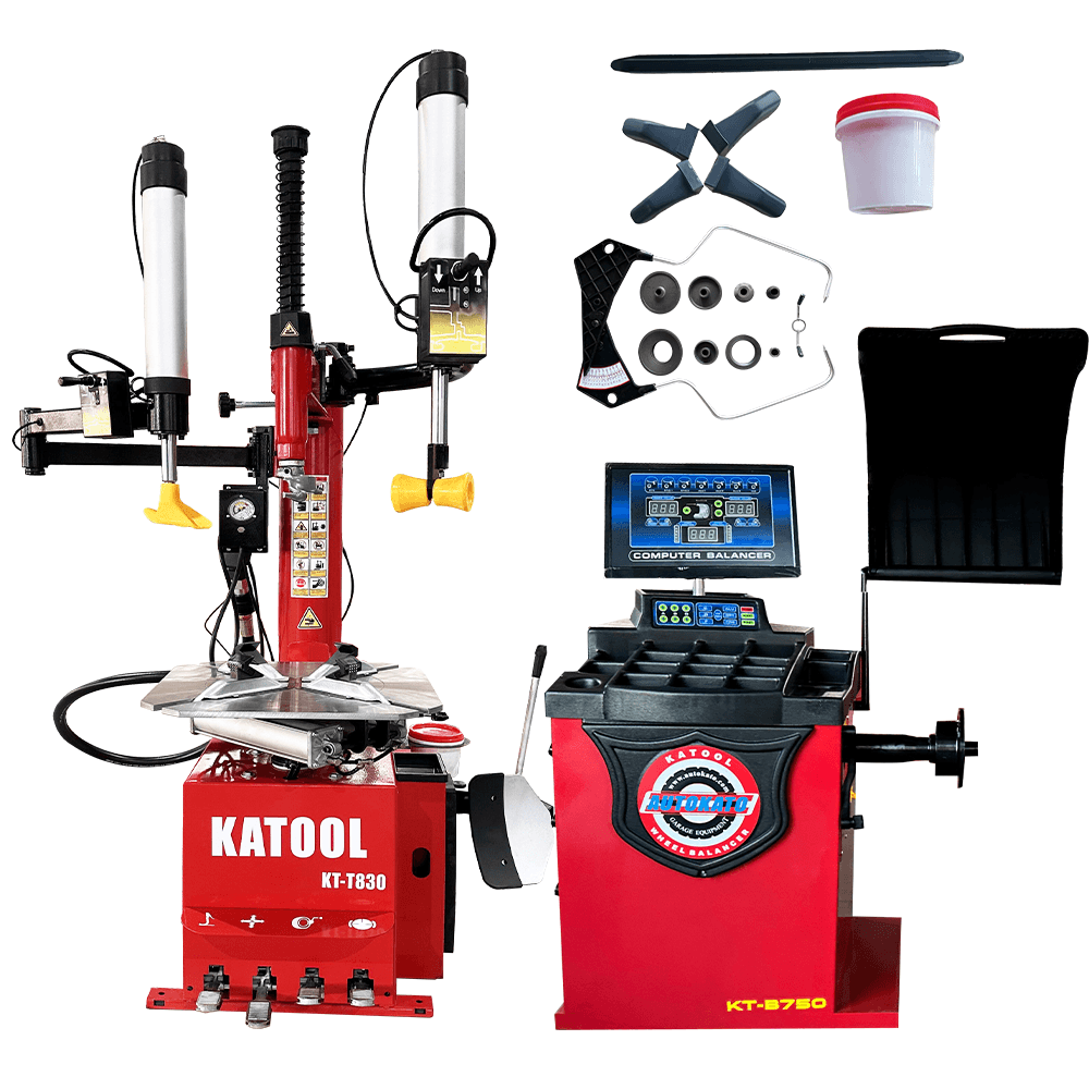KATOOL KT-T830 Tire Changer & KT-B750 Wheel Balancer Combo
