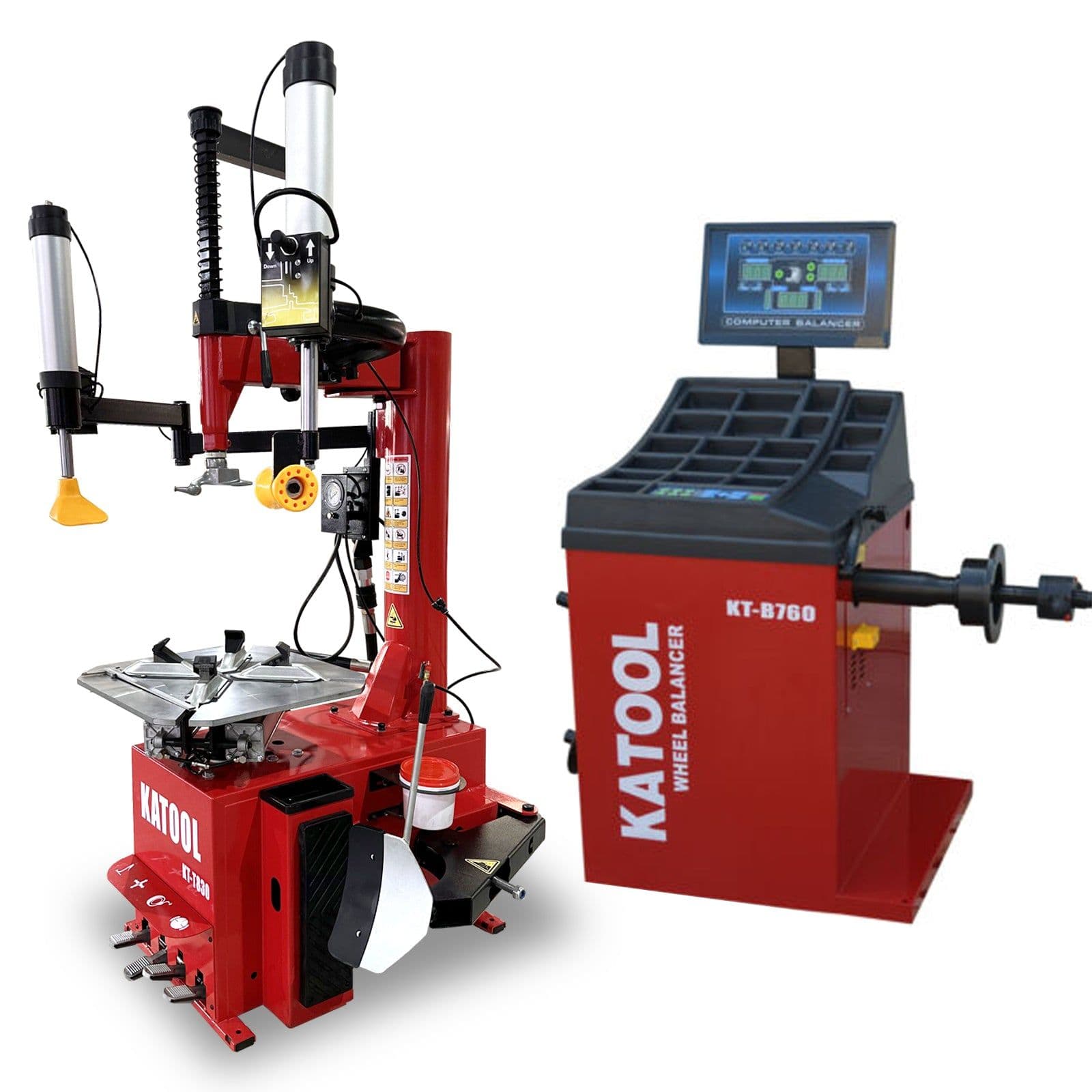KATOOL KT-T830 Tire Changer & KT-B760 Wheel Balancer Combo