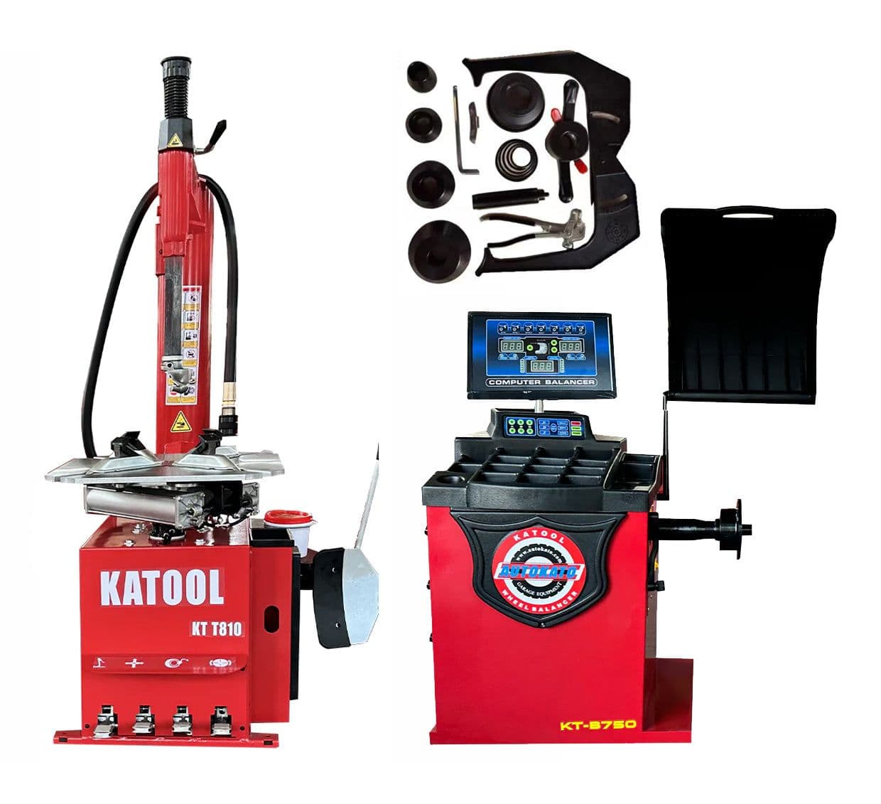 KATOOL KT-T810 Tire Changer + KT-B750 Wheel Balancer Combo