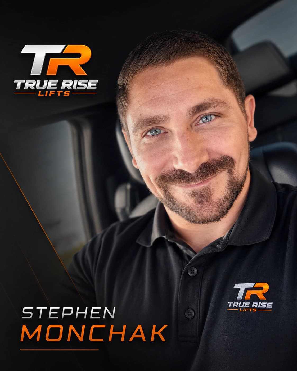 Portrait of Stephen Monchak, owner at True Rise Lifts